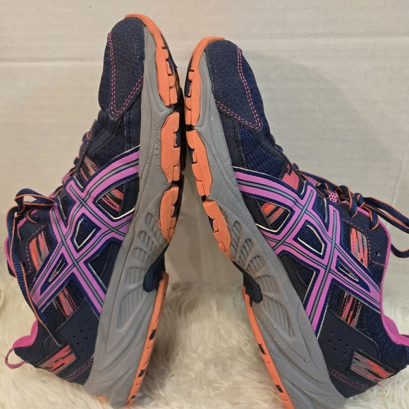 Asics Women's Athletic Shoes - Navy, Pink, and Orange - Picture 4 of 10